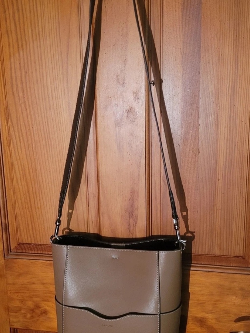 AALLYN New Taupe Shoulder Crossbody Bag with Front Pocket